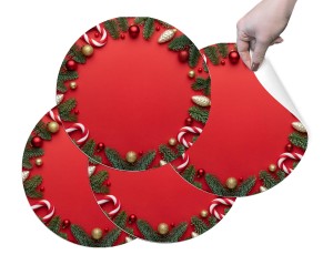 PODKŁADKI OCHRONNE MATY POD TALERZE na stół NOWOCZESNE ZMYWALNE świątecznych Boże Narodzenie