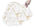 PODKŁADKI OCHRONNE MATY POD TALERZE na stół NOWOCZESNE ZMYWALNE gold marble eleganckie