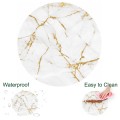 PODKŁADKI OCHRONNE MATY POD TALERZE na stół NOWOCZESNE ZMYWALNE gold marble eleganckie