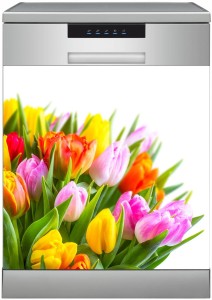 Naklejka na zmywarkę Tulipany Kolorowe