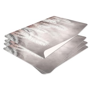 podkładki pod talerze 4 sztuki modne liście palmy zmywalne trwałe z winylu