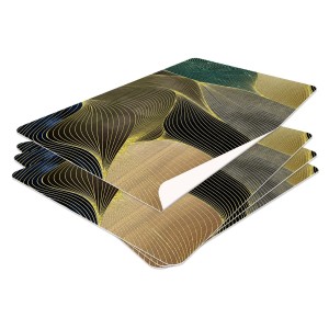 podkładki pod talerze 4 sztuki abstrakcja linie zmywalne trwałe z winylu