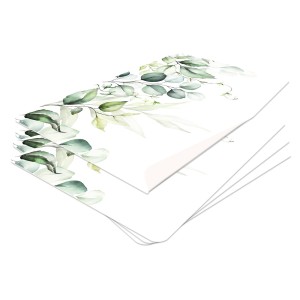 podkładka pod talerz zestaw 4 sztuki z winylu twałe zmywalne liście zielone