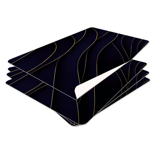 Podkładka MATA na stół pod talerze zestaw 4 sztuki GRANATOWE FALE