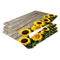 Podkładka MATA na stół pod talerze zestaw 4 sztuki SŁONECZNIKI DESKI