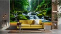 FOTOTAPETA LAS RZEKA DO SALONU SYPIALNI STRUMYK W LESIE LAS NATURA