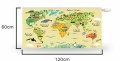 Osłona na kaloryfer MATA MAGNETYCZNA dla dzieci MAPA ŚWIATA ZWIERZĘTA