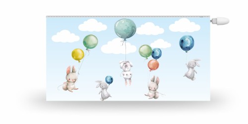 Osłona na kaloryfer MATA MAGNETYCZNA dla dzieci KRÓLICZKI Z BALONAMI BALONY