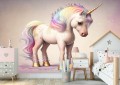 Fototapeta dla dziewczynki TĘCZOWY JEDNOROŻEC UNICORN