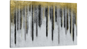 NOWOCZESNY obraz na płótnie canvas abstrakcja czarny złoty 