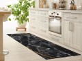 Dywanik kuchenny mata podłogowa ochronna do kuchni CZARNY MARMUR