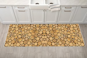 Dywanik kuchenny mata podłogowa ochronna do kuchni PIEŃ DREWNO