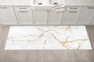 Dywanik winylowy antypoślizgowy na podłogę do kuchni GOLD MARBLE