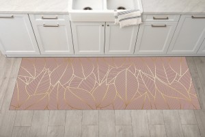Dywan winylowy do kuchni  mata antypoślizgowa ZŁOTE LIŚCIE 