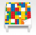 Naklejka na stolik IKEA LACK laminowana dla dzieci JAK KLOCKI LEGO