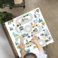 Naklejka laminowana na STOLIK IKEA LACK AUTA DROGA DLA CHŁOPCA