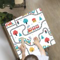Naklejka laminowana na STOLIK IKEA LACK POCIĄGI TORY dla chłopca