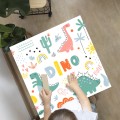 Naklejka laminowana na STOLIK IKEA LACK  dla dzieci DINOZAURY DINO