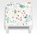 Naklejka laminowana na STOLIK IKEA dla dzieci  SMOK KSIĘŻNICZKA