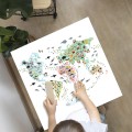 Naklejka laminowana na STOLIK IKEA LACK  MAPA ŚWIATA ZWIERZĘTA