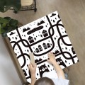 Naklejka laminowana na STOLIK IKEA dla dzieci  DROGA CZARNO BIAŁA