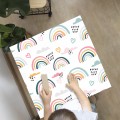 Naklejka laminowana na STOLIK IKEA dla dzieci  PASTELOWA TĘCZA