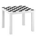 Naklejka laminowana na STOLIK IKEA LACK SZACHOWNICA CZARNO BIAŁA