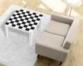 Naklejka laminowana na STOLIK IKEA LACK SZACHOWNICA CZARNO BIAŁA