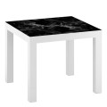 Naklejka laminowana na STOLIK IKEA LACK CZARNY MARMUR