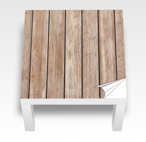 Naklejka laminowana na STOLIK IKEA LACK NATURALNE DREWNO DESKI