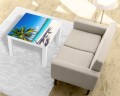 Naklejka laminowana na STOLIK IKEA LACK PALMA TROPIKI PLAŻA