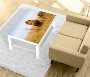 Naklejka laminowana na STOLIK KAWOWY IKEA LAC LEW NATURA