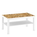 Naklejka laminowana na STOLIK KAWOWY IKEA DREWNO PIEŃ NATURA
