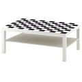 Naklejka laminowana na STOLIK KAWOWY IKEA  CZARNO BIAŁA SZACHOWNICA