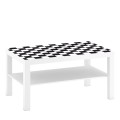 Naklejka laminowana na STOLIK KAWOWY IKEA  CZARNO BIAŁA SZACHOWNICA