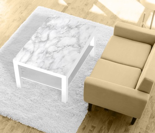 Naklejka laminowana na STOLIK KAWOWY IKEA DELIKATNY MARMUREK