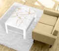 Naklejka laminowana na STOLIK KAWOWY IKEA GOLD MARBLE MARMUR