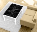 Naklejka laminowana na STOLIK KAWOWY IKEA CZARNY MARMUR