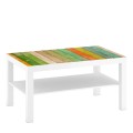 Naklejka laminowana na STOLIK KAWOWY IKEA KOLOROWE DREWNO DESKI