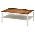 Naklejka laminowana na STOLIK KAWOWY IKEA PRZEKRÓJ DREWNA DESKA