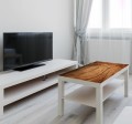 Naklejka laminowana na STOLIK KAWOWY IKEA PRZEKRÓJ DREWNA DESKA