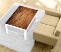Naklejka laminowana na STOLIK KAWOWY IKEA PRZEKRÓJ DREWNA DESKA
