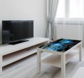 Naklejka laminowana na STOLIK KAWOWY IKEA SZEŚCIANY 3D NOWOCZESNE