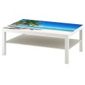 Naklejka laminowana na STOLIK KAWOWY IKEA PLAŻA PALMA TROPIKI