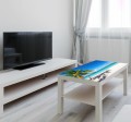 Naklejka laminowana na STOLIK KAWOWY IKEA PLAŻA PALMA TROPIKI