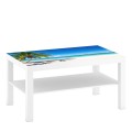 Naklejka laminowana na STOLIK KAWOWY IKEA PLAŻA PALMA TROPIKI