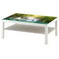 Naklejka laminowana na STOLIK KAWOWY IKEA WODOSPAD W LESIE SŁOŃCE