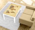 Naklejka laminowana na STOLIK KAWOWY IKEA MAPA ŚWIATA