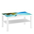 Naklejka laminowana na STOLIK KAWOWY IKEA LACK PALMA TROPIKI OCEAN MOLO
