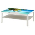 Naklejka laminowana na STOLIK KAWOWY IKEA LACK PALMA TROPIKI OCEAN MOLO